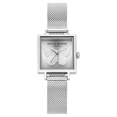 Olivia Burton手表女 复古方形3D蜜蜂石英表 正品女士礼物腕表