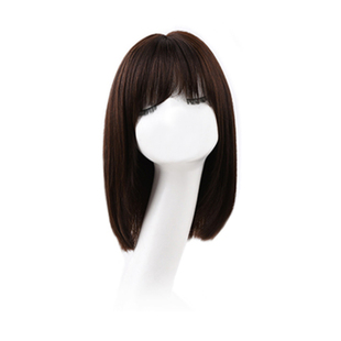 瑞贝卡假发女锁骨发中长发轻薄手织中分长直发真发蓬松自然全头套