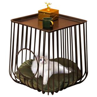 茶几猫窝大空间别墅猫笼肥猫屋舍布偶室内猫咪小狗房床头柜可拆洗