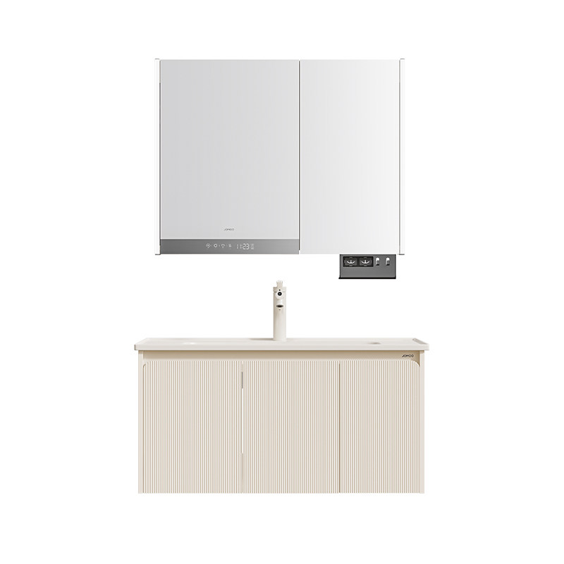 【百亿补贴】九牧智能除雾数智屏显浴室柜组合陶瓷一体盆A2777