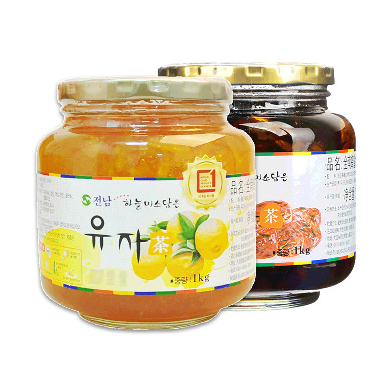 韩国1kg组合装果味冲饮全南蜂蜜