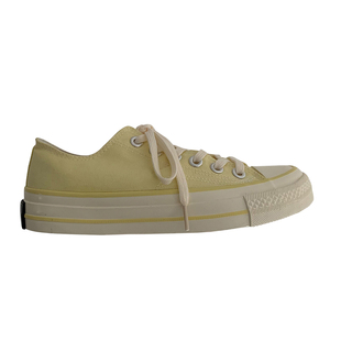 金屿鹿 2024新款女帆布鞋子ins百搭柠檬黄韩版学生夏季低帮板鞋潮