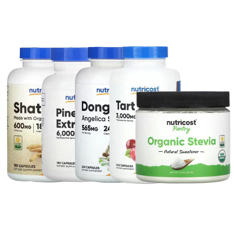 Nutricost当归有机甜叶菊匙羹藤松树皮提取物酸樱桃天门冬喜来芝