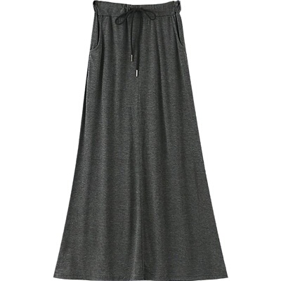 高腰莫代尔长裙半身裙中长款韩版