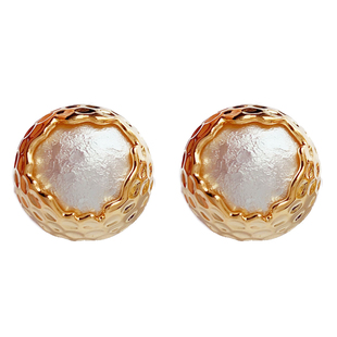 欧美大气时尚设计感珍珠耳钉纯银针女轻奢小众高端气质耳饰耳环