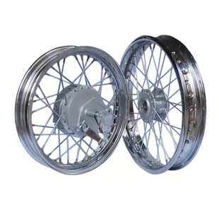 GN125摩托车轮毂改装复古加宽辐条钢丝轮16~18寸GS125云豹EN125