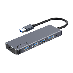 联想usb扩展器插头多口带供电typec拓展坞集线器分线器转接头延长线hub转换器多功能接口笔记本电脑平板u盘