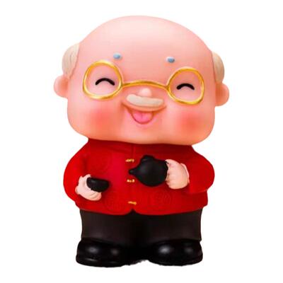 祝寿蛋糕装饰插件老人爷爷奶奶巧克力模寿公寿婆寿星摆件卡片插牌