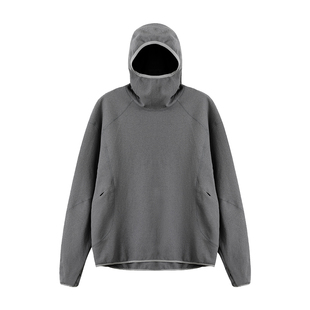 MOSEALAND 春秋连帽卫衣男solotex面料半遮面户外套头帽衫国潮