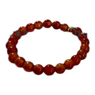 hellolilyann原创设计天然南红玛瑙脚趾戒指环迷你baby珠尾戒显白