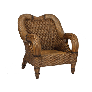 长青堂 藤编藤椅沙发茶几组合客厅 高端真藤单人三人位藤条靠背椅