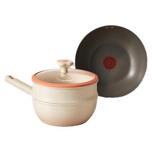 苏泊尔小炒锅不粘锅家用一人食小锅燃气灶电磁炉通用炒菜锅平底锅