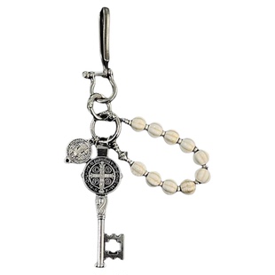 afaaa白裂石黑银圆盘cleanfit腰间穿搭挂饰裤链vintage复古钥匙扣