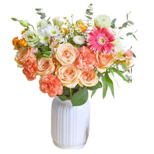 悦多彩包月鲜切花设计款花束每周一花月订混合周期花卉同城速递