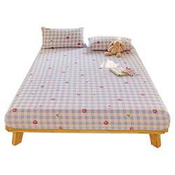 A类双层纱床笠单件纯棉全棉母婴加厚床单套单人宿舍床垫保护床罩3