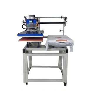 翼兆自动上滑式双工位热转印烫画机40*60热转印压烫机高压气动T恤印花烫钻机