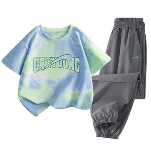 贵人鸟童装男童套装夏2026新款男孩运动夏装儿童短袖t恤速干裤子