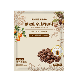 【新客试喝】FLYINGHIPPO金奖焦糖曲奇挂耳咖啡手冲现磨咖啡粉10g