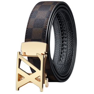 保罗官方皮带男真皮自动扣商务2025年新款头层纯牛皮正品腰带男士