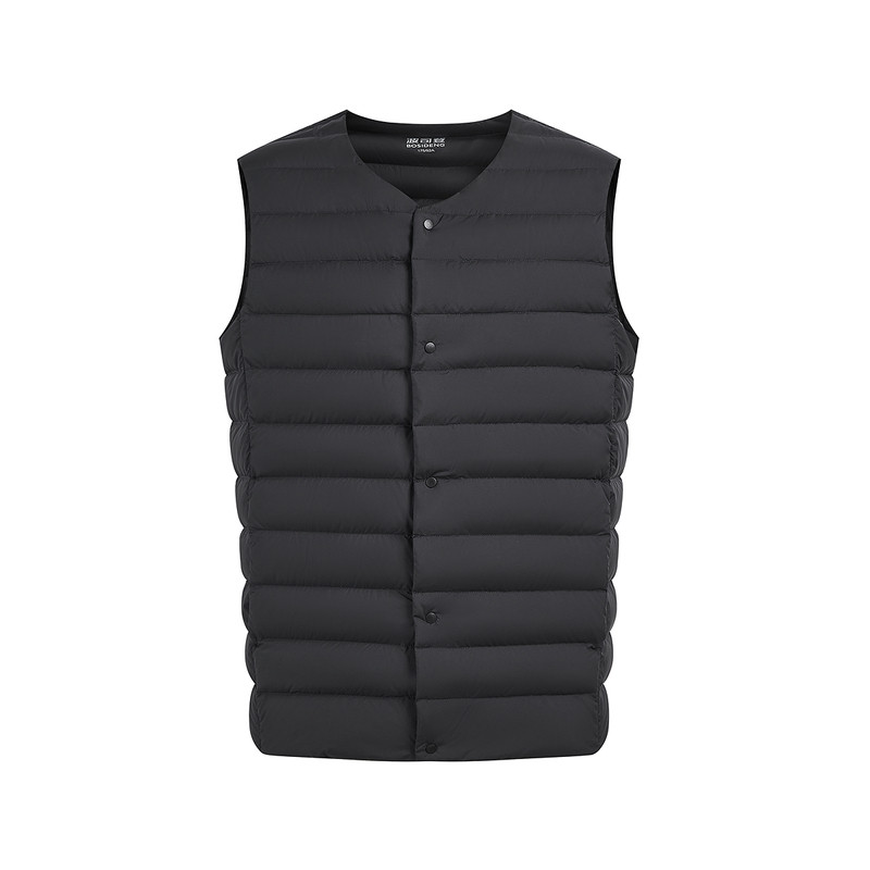 波司登新款男短款居家羽绒服马甲内胆叠穿轻薄背心排骨条正品