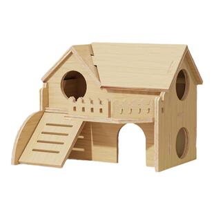 仓鼠躲避屋金丝熊专用木质小屋自嗨解闷玩具平台造景生活造景用品