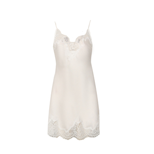 DPLAYSWEET法式轻奢白色定位蕾丝吊带裙睡裙女氛围感性感缎面睡衣