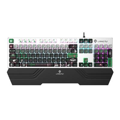 狼途青轴静音轴机械键盘moa键帽