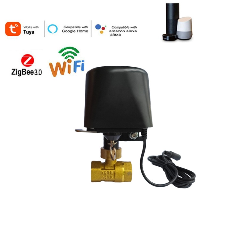 涂鸦智能WIFI水阀气阀智能带语音阀门球阀控制开关机械手