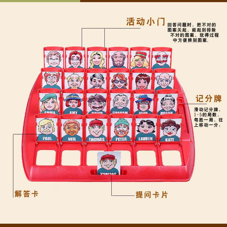 逻辑推理儿童桌面游戏猜猜人物亲子玩具互动谁是是人我多谁益智他