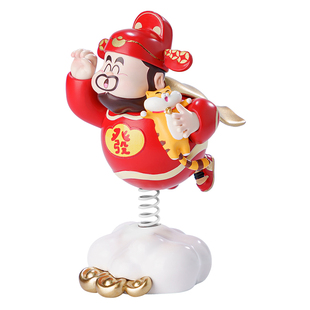 飞来财神爷工位招财装饰摆件桌面办公室解压治愈手办生日伴手礼品