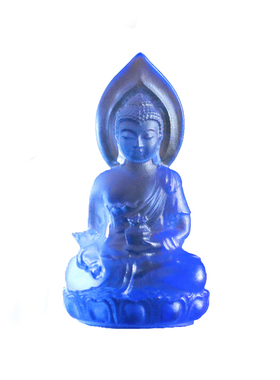 古法琉璃药师佛摆件随身小佛家居装饰健康守护车载平安佛像挂饰品