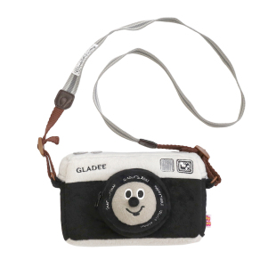 GLADEE相机包拍立得毛绒背包斜挎包日本进口手机收纳包袋饼干可爱