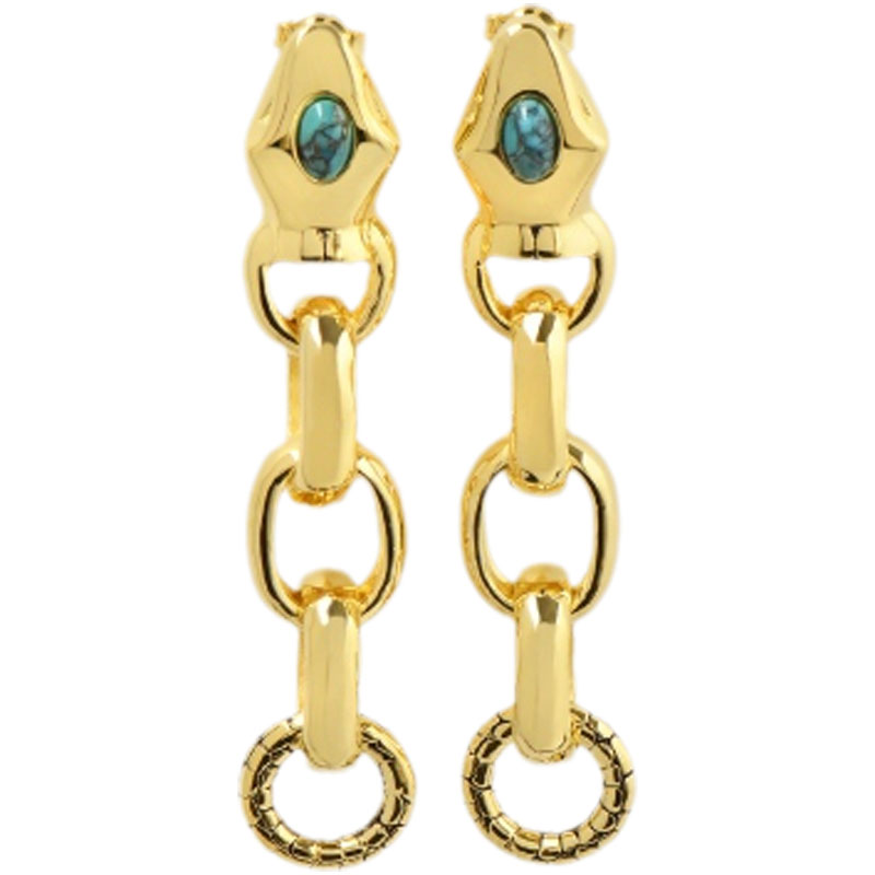 Aurelie BidermannTao 绿松石装饰金属耳环正品