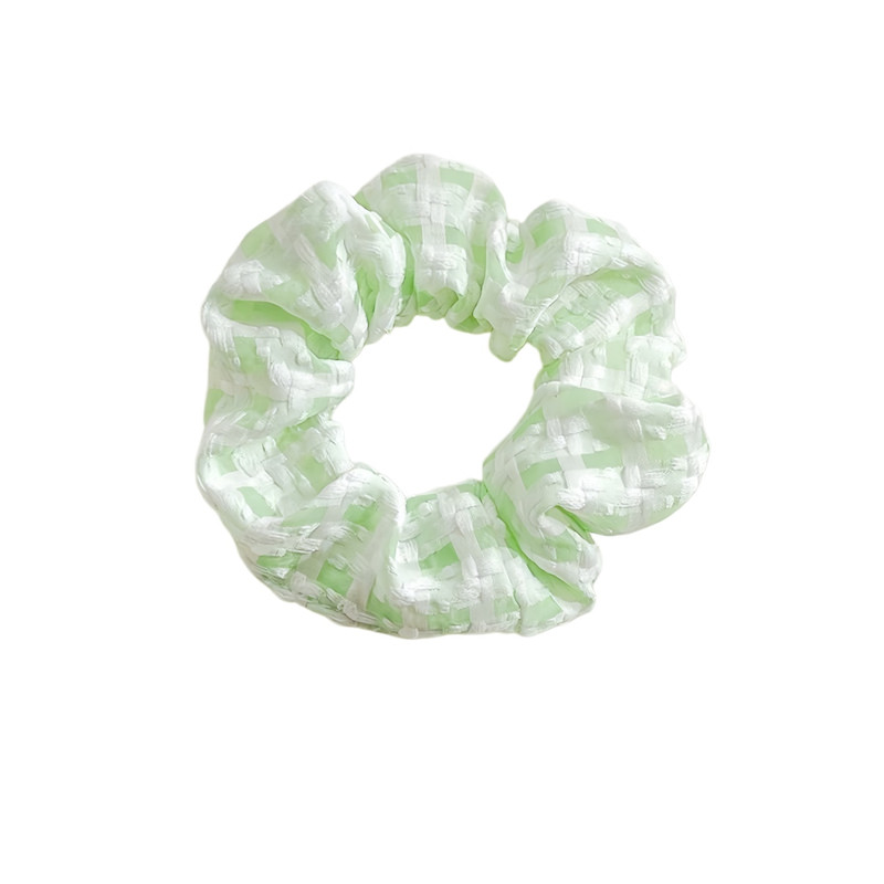 森系小众高颜值薄荷曼波绿色网纱大肠发圈韩系高级感头绳发饰套装
