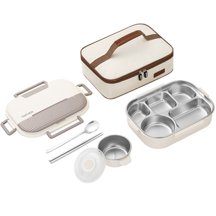 泰福高饭盒316L不锈钢注水加热餐盘大容量餐盒上班族学生用便当盒