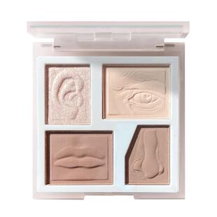 双色高光修容盘哑光高光哑光双拼盘中卧蚕眼头提亮泪沟鼻影阴影侧