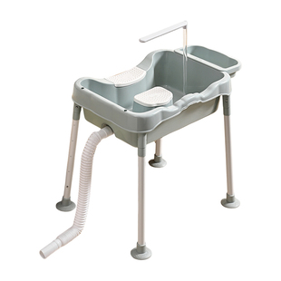 平躺式洗头盆大号可升降孕产妇卧床养发泡头神器水循环加热带支架