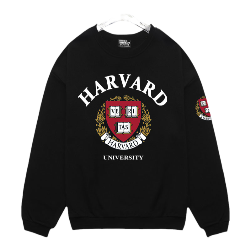 美国高校哈佛大学麻省理工普林斯顿大学圆领卫衣套头男女学生长袖