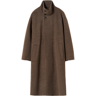 石见山长款牦牛绒保暖双面呢大衣