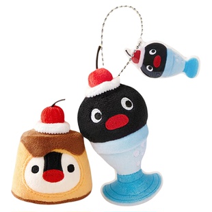 KKV正品Pingu的美味生活系列毛绒贴贴盲盒企鹅磁吸冰箱贴手办摆件