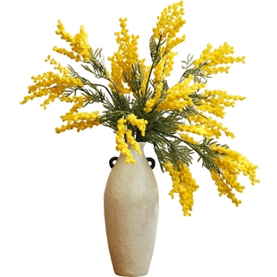 南十字星 金合欢花仿真花高品质黄色合欢花轻奢假花客厅装饰插花