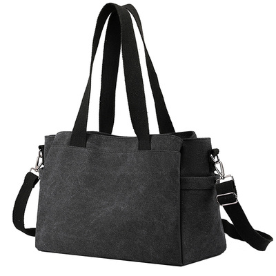 简约百搭帆布包商务单肩