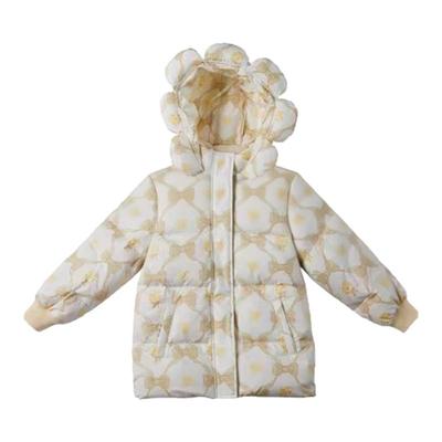 Abckids专柜同款女童冬装加厚保暖白鸭绒羽绒服外套女小童宝宝款
