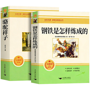 骆驼祥子和钢铁是怎样炼成的七年级下册课外书必读原著正版完整版无删减7下海底两万里朝花夕拾西游记老舍著初一下册中学生名著