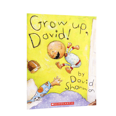 英文原版进口GROW UP, DAVID! 成长吧，大卫  no david shannon 作品低幼儿童英语启蒙认知绘本 亲子互动共读教育早教图画书