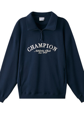 Champion半拉链卫衣美式复古