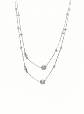 保色极简长项链腰链叠戴百变饰品