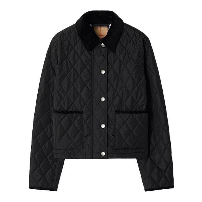 博柏利女士短款夹克棉服保暖外套