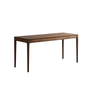 北欧实木书桌黑胡桃木电脑桌白橡木办公桌简约家用儿童写字学习桌