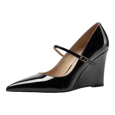 Thirty More性感高跟鞋女2025秋冬新款一字扣带尖头浅口百搭单鞋